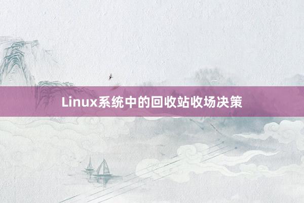 Linux系统中的回收站收场决策